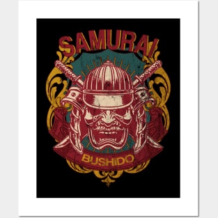 Japanese Retro Samurai Mask Warrior Bushido Streetwear Urban Vintage 594 Posters and Art